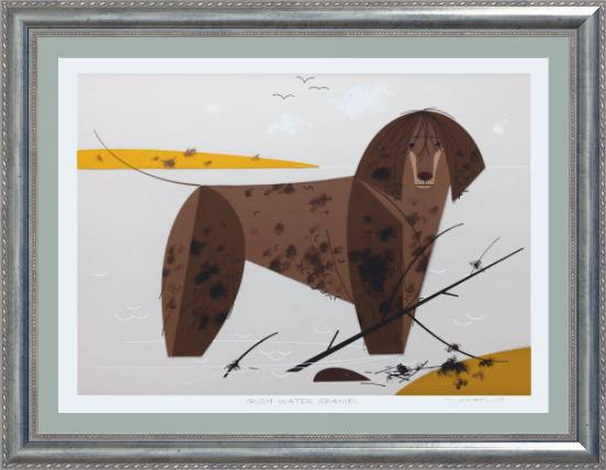 Irish Water Spaniel Museum Quality Reproduction Giclee Print Of Archival Harper Original