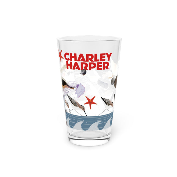 Charley Harper Strollin and Patrollin Pint Glass (16oz)
