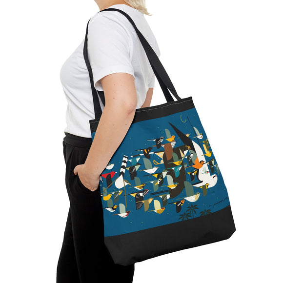 Charley Harper Missing Migrant Tote Bag Art, Birdwatcher Gift, Eco-Friendly Grocery Bag, Nature Lover,