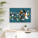 Charley Harper Mystery Of The Missing Migrants Framed Giclee On Canvas Wall  Art-40