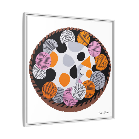 Kittens n' Knittens Edie Harper Framed Giclee Print on Stretched Canvas