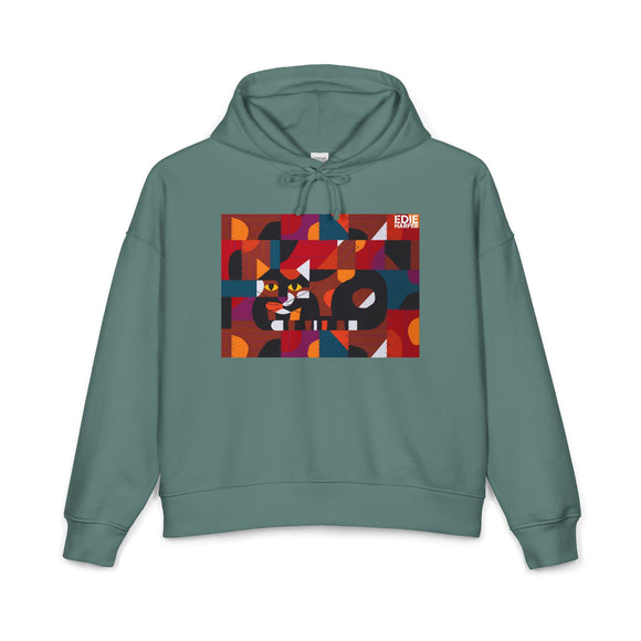Crazy Cat Crazy Quilt Edie Harper Women's Organic Mid-Weight Nora Hoodie