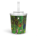 Charley Harper The Edge Lynx Prairie Acrylic Ice Bucket with Tongs-3