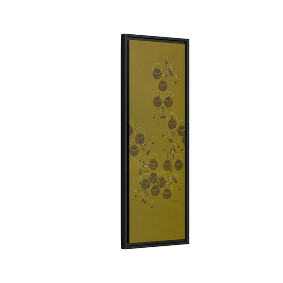 Charley Harper Water Striders “Jesus Bugs”  Framed Giclee Print– Mid-Century Modern Aquatic Insect Canvas, Black Frame