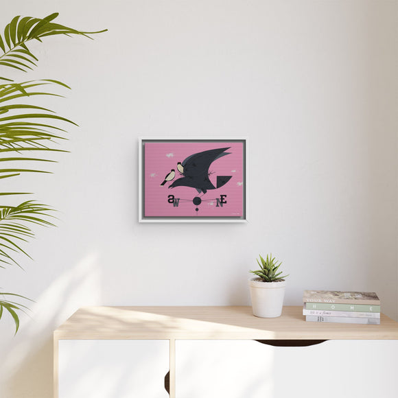 Eastern Kingbird Charley Harper Giclee on Matte Stretched Canvas