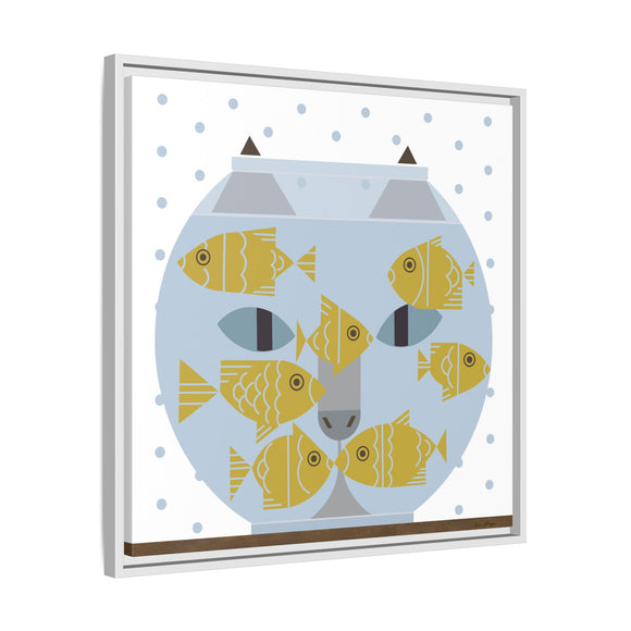 Fishful Thinking Edie Harper Framed Giclee Print on Stretched Canvas
