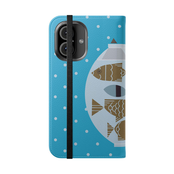Edie Harper Fishful Thinking Phone Folio Iphone and Galaxy