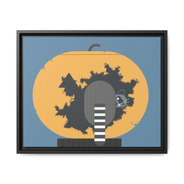 Racc-O-Lantern Charley Harper Framed Giclee Print Stretched On Canvas