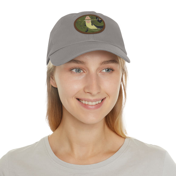 Charley Harper Florida Everglades Chino Twill Hat with Leather Style Patch (Round)