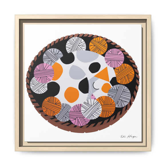 Kittens n' Knittens Edie Harper Framed Giclee Print on Stretched Canvas