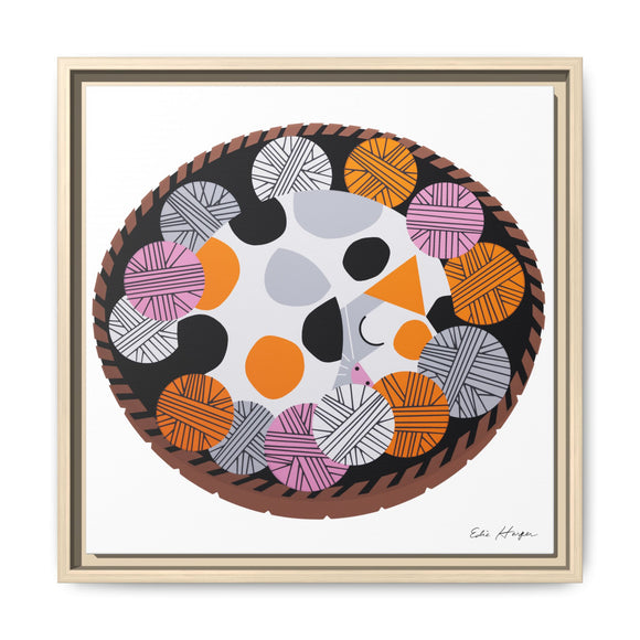 Kittens n' Knittens Edie Harper Framed Giclee Print on Stretched Canvas
