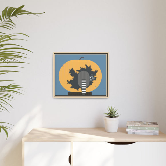 Racc-O-Lantern Charley Harper Framed Giclee Print Stretched On Canvas