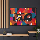 Crazy Cat Crazy Quilt Edie Harper Framed Giclee Print Stretched On Canvas-55