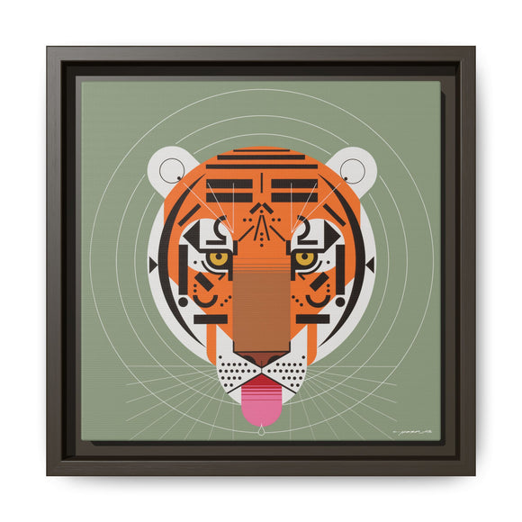 Cool Carnivore Charley Harper Giclee Framed Stretched On Canvas Print