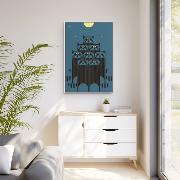 Racpack Charley Harper Framed Giclee Print on Stretched Canvas