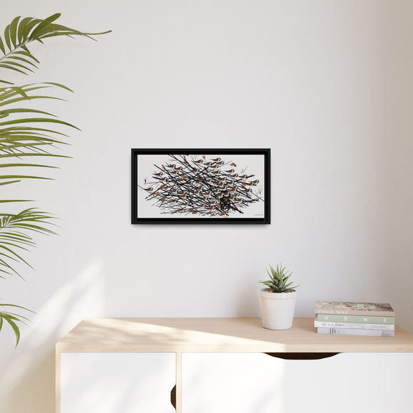 His Eyes Are On The Sparrow Charley Harper Framed Giclee Print Stretched on Canvas