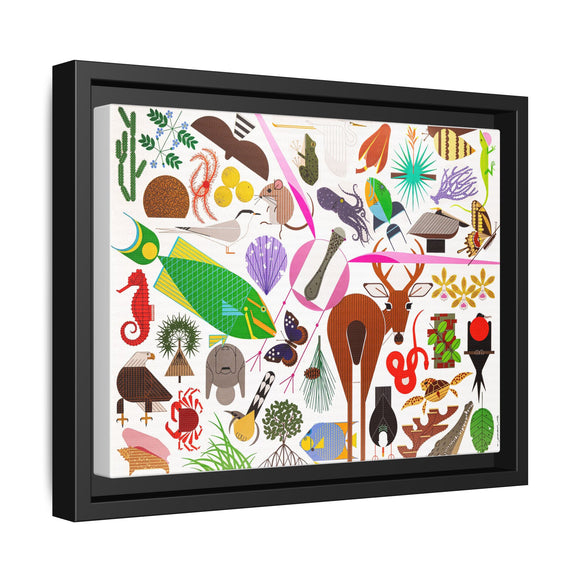 Charley Harper Florida Keys Framed Giclee On Canvas Wall Art