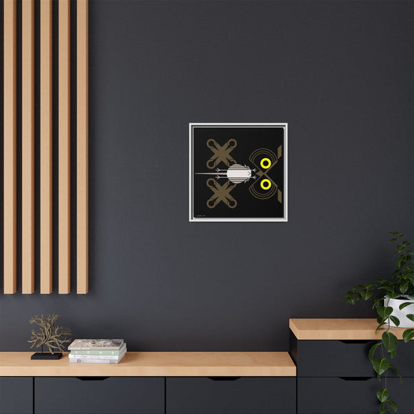 Owl on the Prowl  Charley Harper Framed Giclee Print on Stretched Canvas
