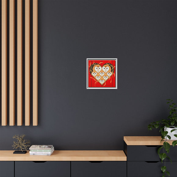 Vowlentine Charley Harper Framed Giclee Print on Stretched Canvas