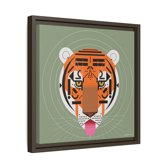 Cool Carnivore Charley Harper Giclee Framed Stretched On Canvas Print
