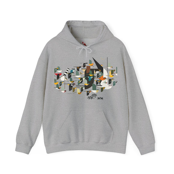 Charley Harper Mystery Of The Missing Migrants Unisex Heavy Blend™ Hooded Sweatshirt