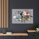 Winter Charley Harper Framed Giclee Print Stretched On Canvas-43