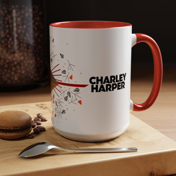 Cardinal Courtship Charley Harper Art Studio Classic Accent Mug 15oz