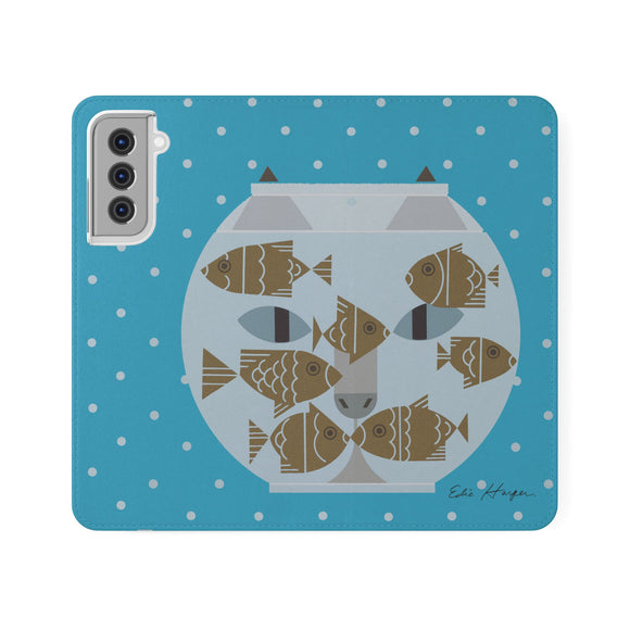 Edie Harper Fishful Thinking Phone Folio Iphone and Galaxy