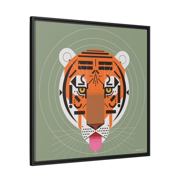 Cool Carnivore Charley Harper Giclee Framed Stretched On Canvas Print