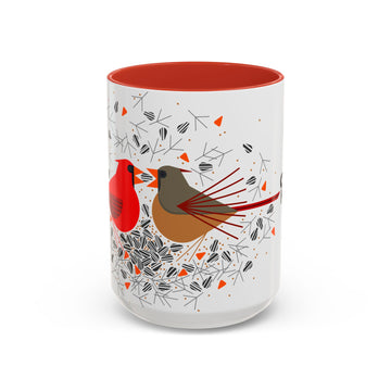 Cardinal Courtship Charley Harper Art Studio Classic Accent Mug 15oz - 0