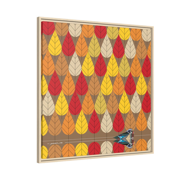 Octoberama Charley Harper Framed Giclee Print Stretched On Canvas