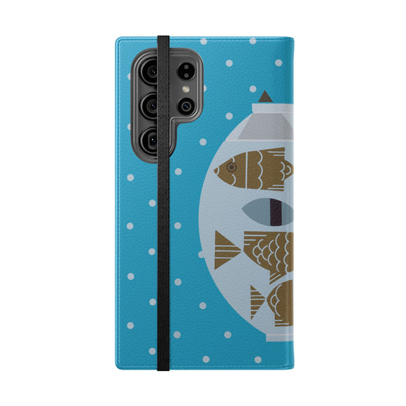Edie Harper Fishful Thinking Phone Folio Iphone and Galaxy