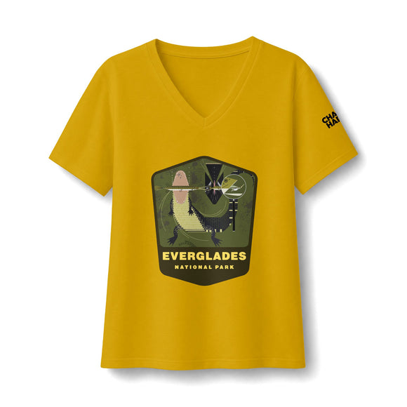 Everglades Women's Relaxed Jersey Short Sleeve V-Neck Tee