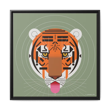 Cool Carnivore Charley Harper Giclee Framed Stretched On Canvas Print - 0