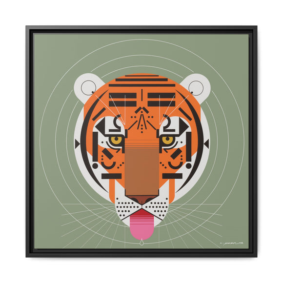 Cool Carnivore Charley Harper Giclee Framed Stretched On Canvas Print