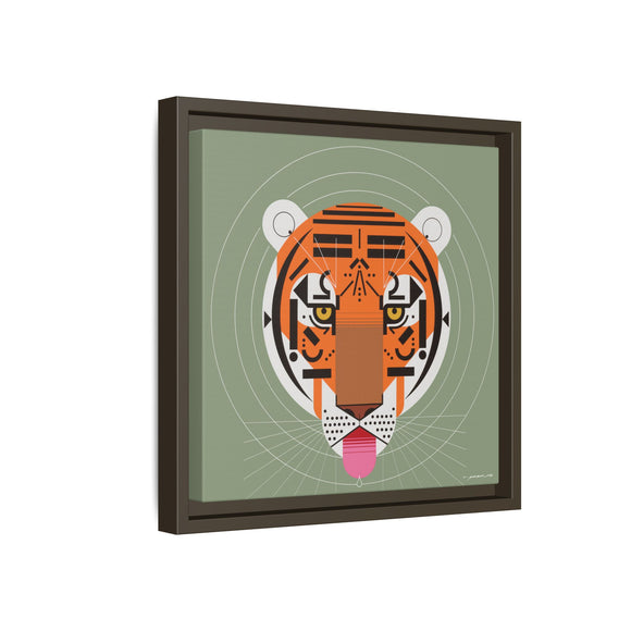 Cool Carnivore Charley Harper Giclee Framed Stretched On Canvas Print