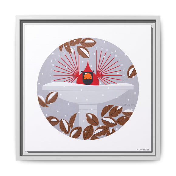 B-r-r-r-r-rdbath Charley Harper Framed Giclee Print on Stretched Canvas