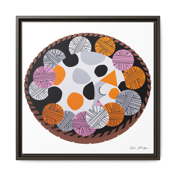Kittens n' Knittens Edie Harper Framed Giclee Print on Stretched Canvas