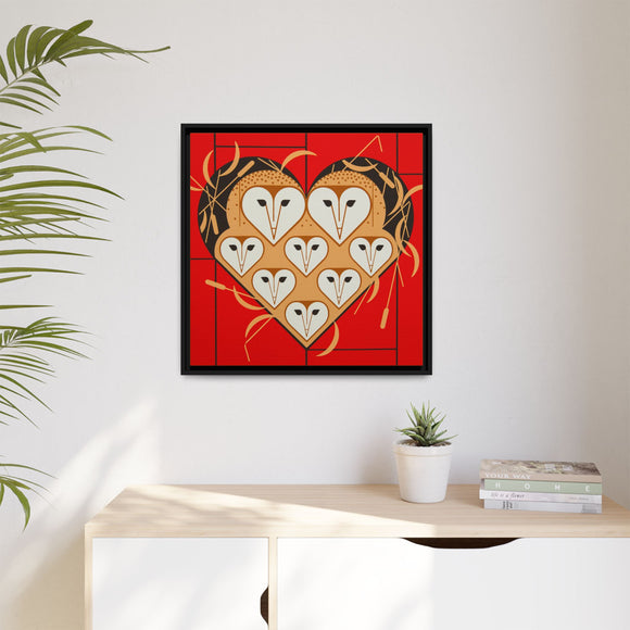Vowlentine Charley Harper Framed Giclee Print on Stretched Canvas