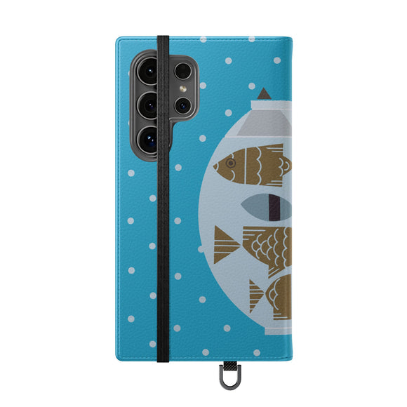 Edie Harper Fishful Thinking Phone Folio Iphone and Galaxy