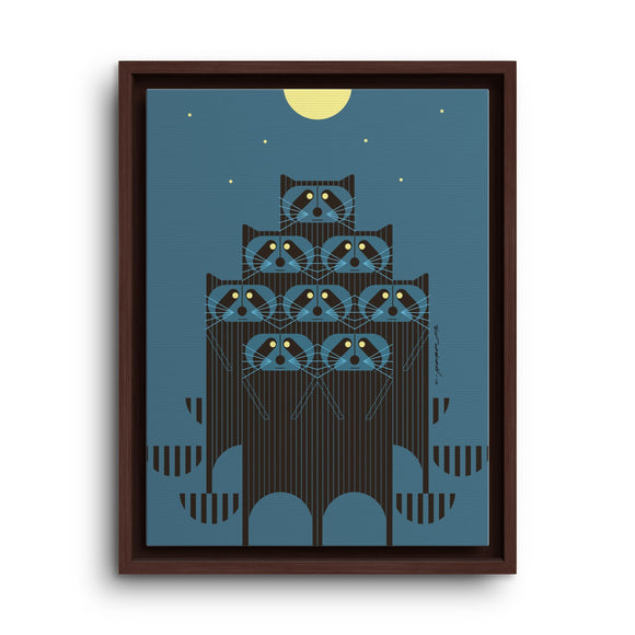 Racpack Charley Harper Framed Giclee Print on Stretched Canvas