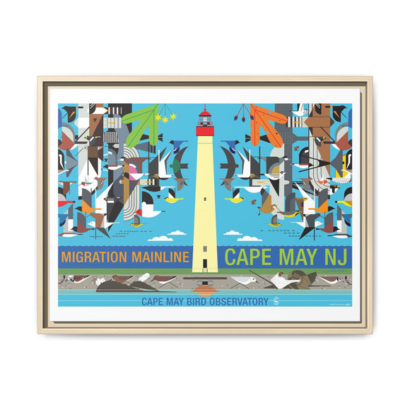 Cape May New Jersey Migration Mainline  Giclee on Stretched Canvas Framed