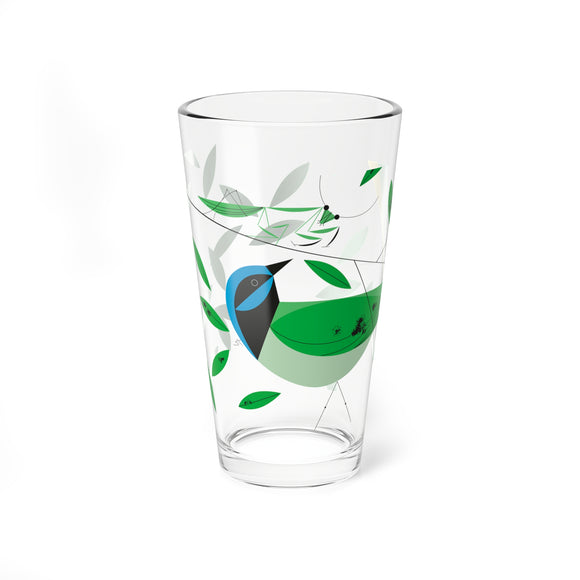 Green Jay Charley Harper Pint Glass, 16oz