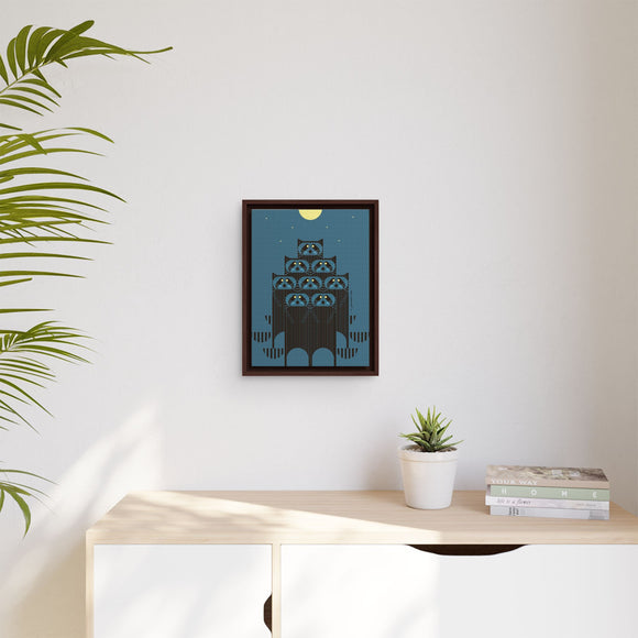 Racpack Charley Harper Framed Giclee Print on Stretched Canvas