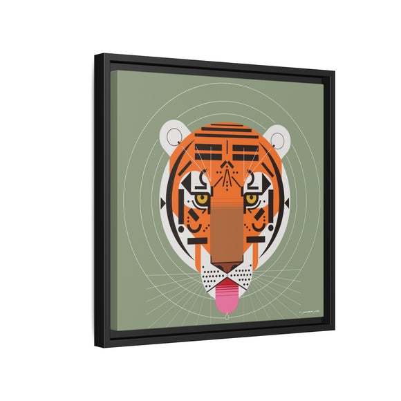 Cool Carnivore Charley Harper Giclee Framed Stretched On Canvas Print