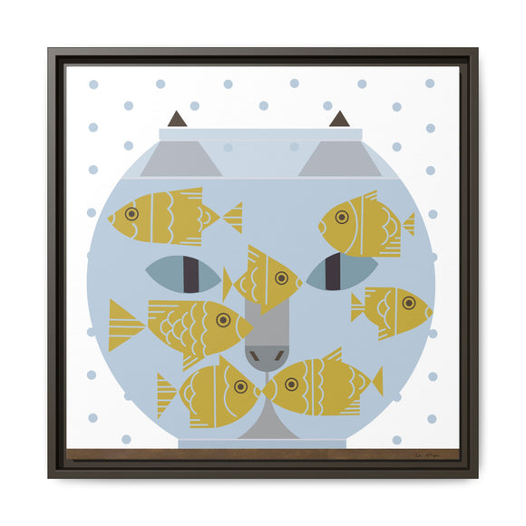 Fishful Thinking Edie Harper Framed Giclee Print on Stretched Canvas