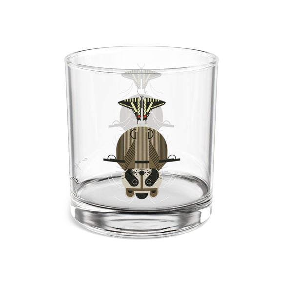 Raccrobat Charley Harper Rocks Glass, 10oz