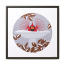B-r-r-r-r-rdbath Charley Harper Framed Giclee Print on Stretched Canvas-6