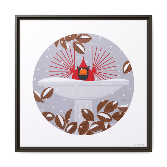 B-r-r-r-r-rdbath Charley Harper Framed Giclee Print on Stretched Canvas