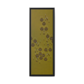 Charley Harper Water Striders “Jesus Bugs”  Framed Giclee Print– Mid-Century Modern Aquatic Insect Canvas, Black Frame - 0